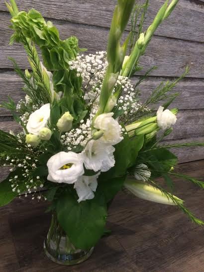 White sympathy arrangement 