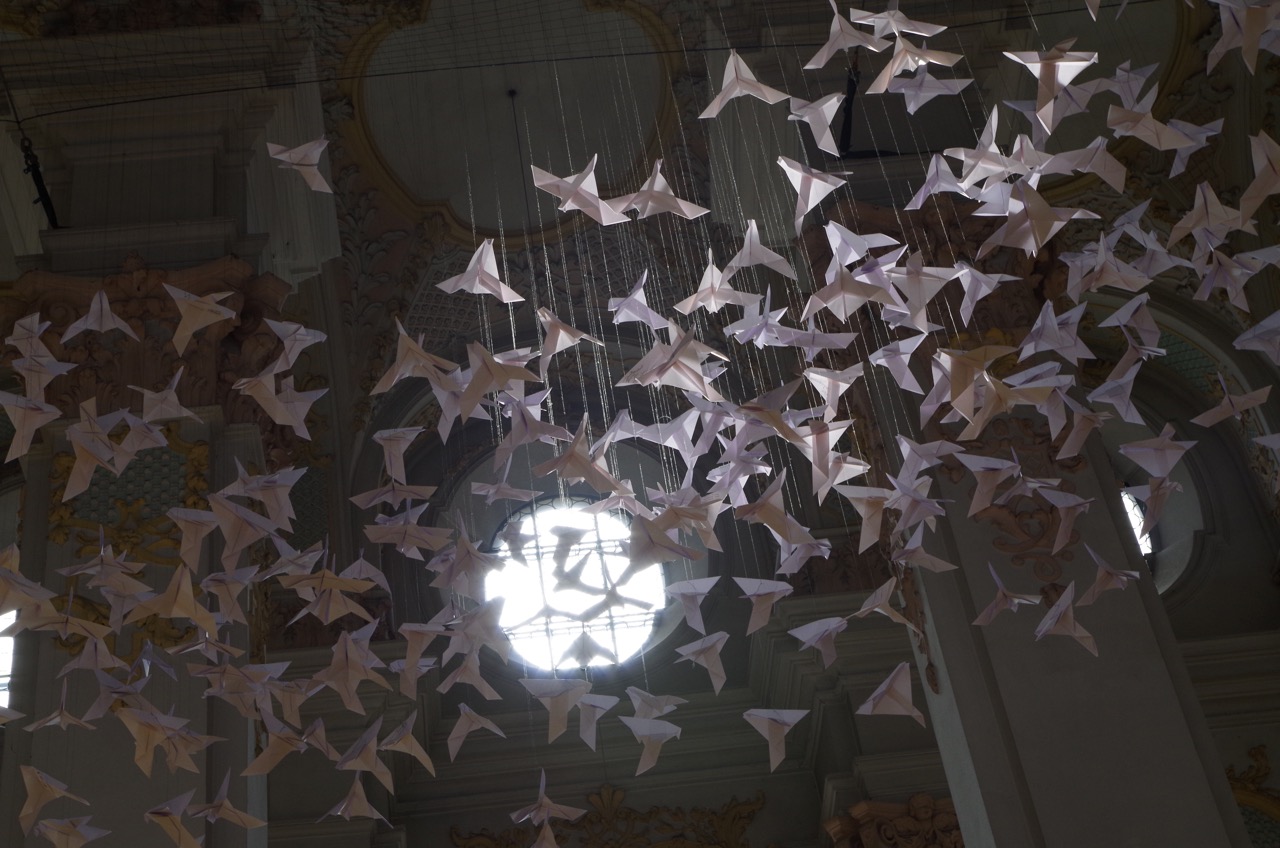 Birds across the moon