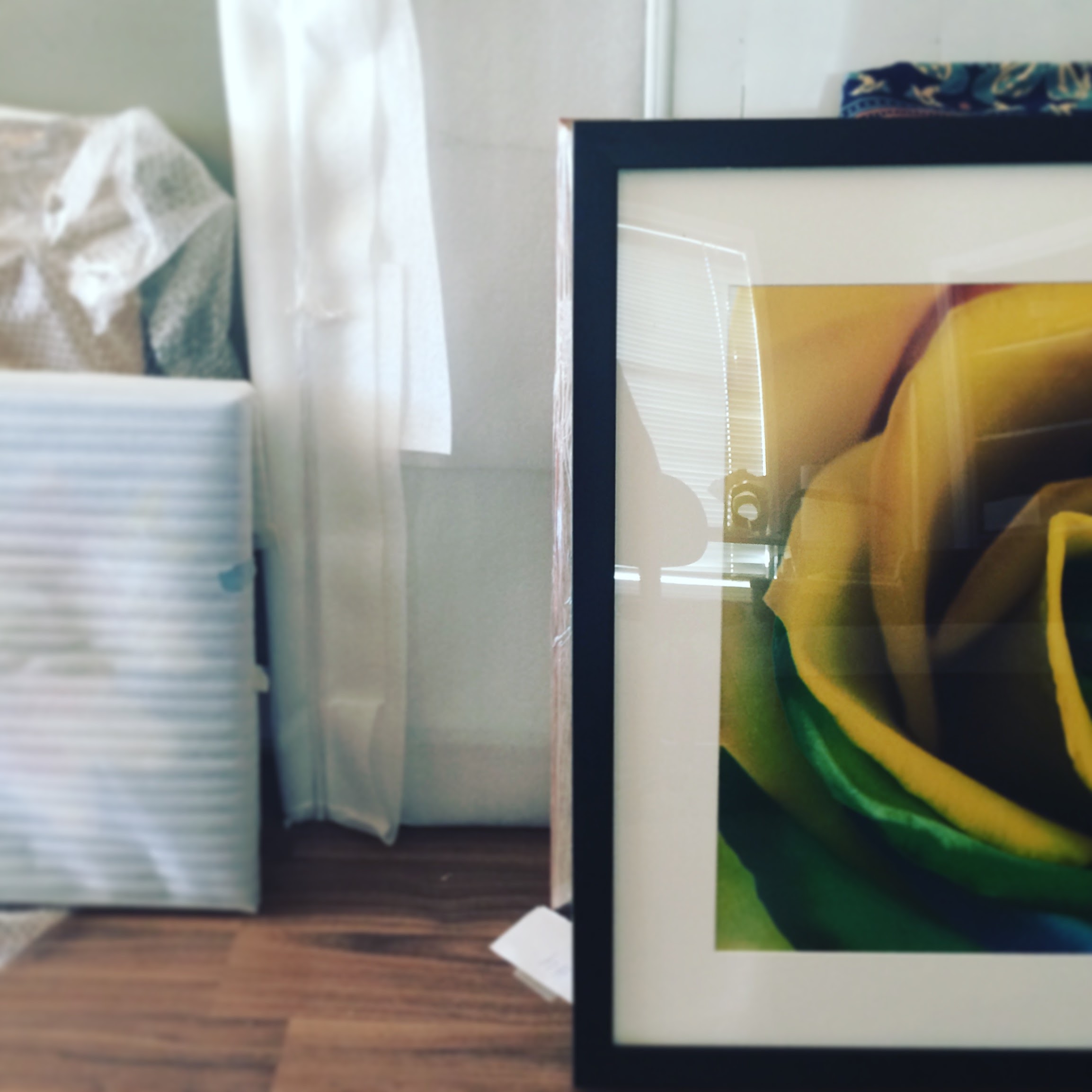 Submitted works, photo by Rebecca Lippiatt in foreground.