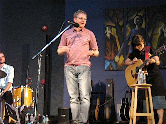 Caleb Friesen and Karla Adolphe of Jacob and Lily are introduced by Darrell Muth, pastor of Urban Bridge Church, who trusted us with this crazy idea.