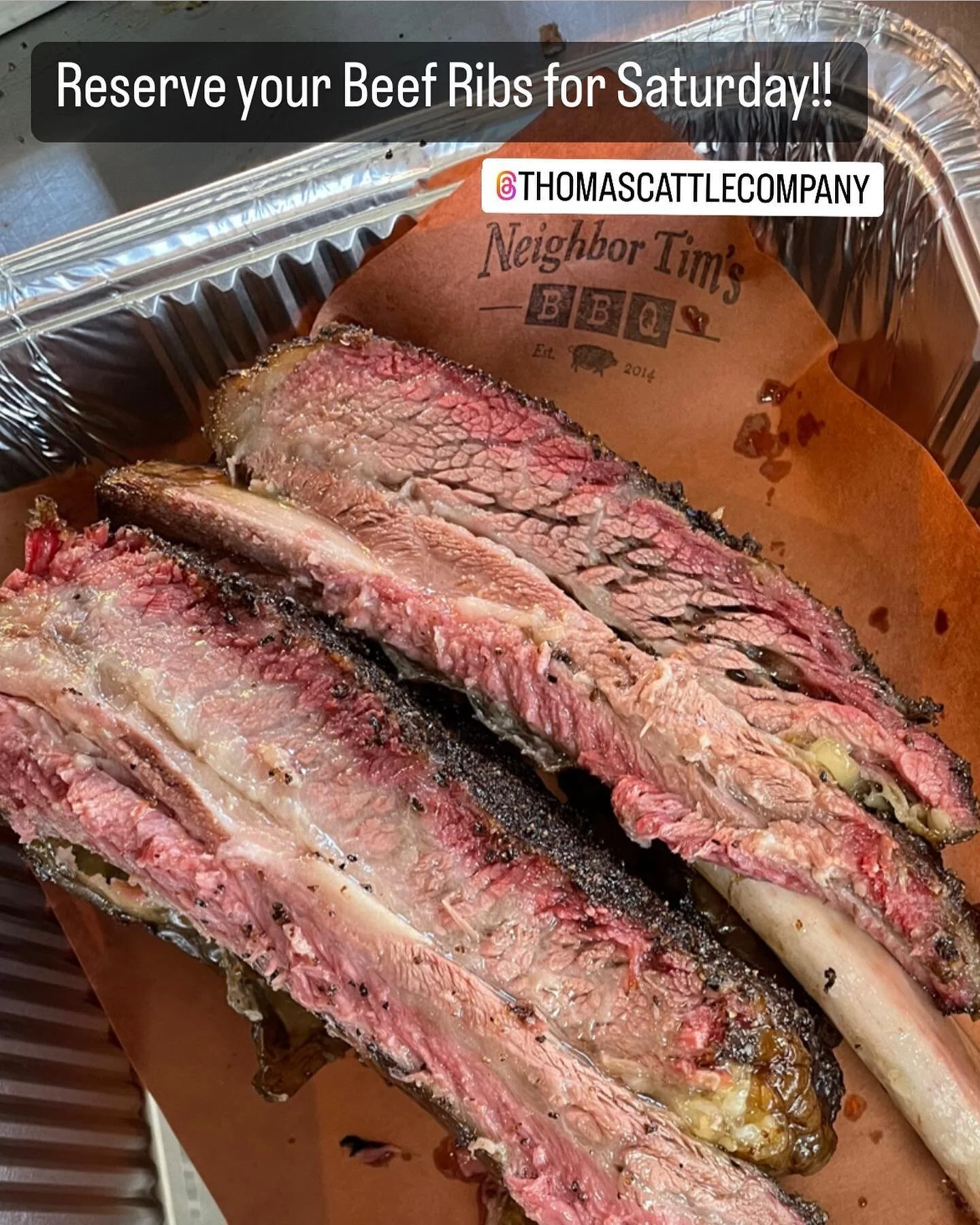 @thomascattlecompany Short Beef Ribs Coming back for Saturdays in July!  Couple things that they will be a limited amount for Saturdays at Goddard location only.  Avg 1.5# 
Starts this Sat July 1st
Ordering online is open now!
