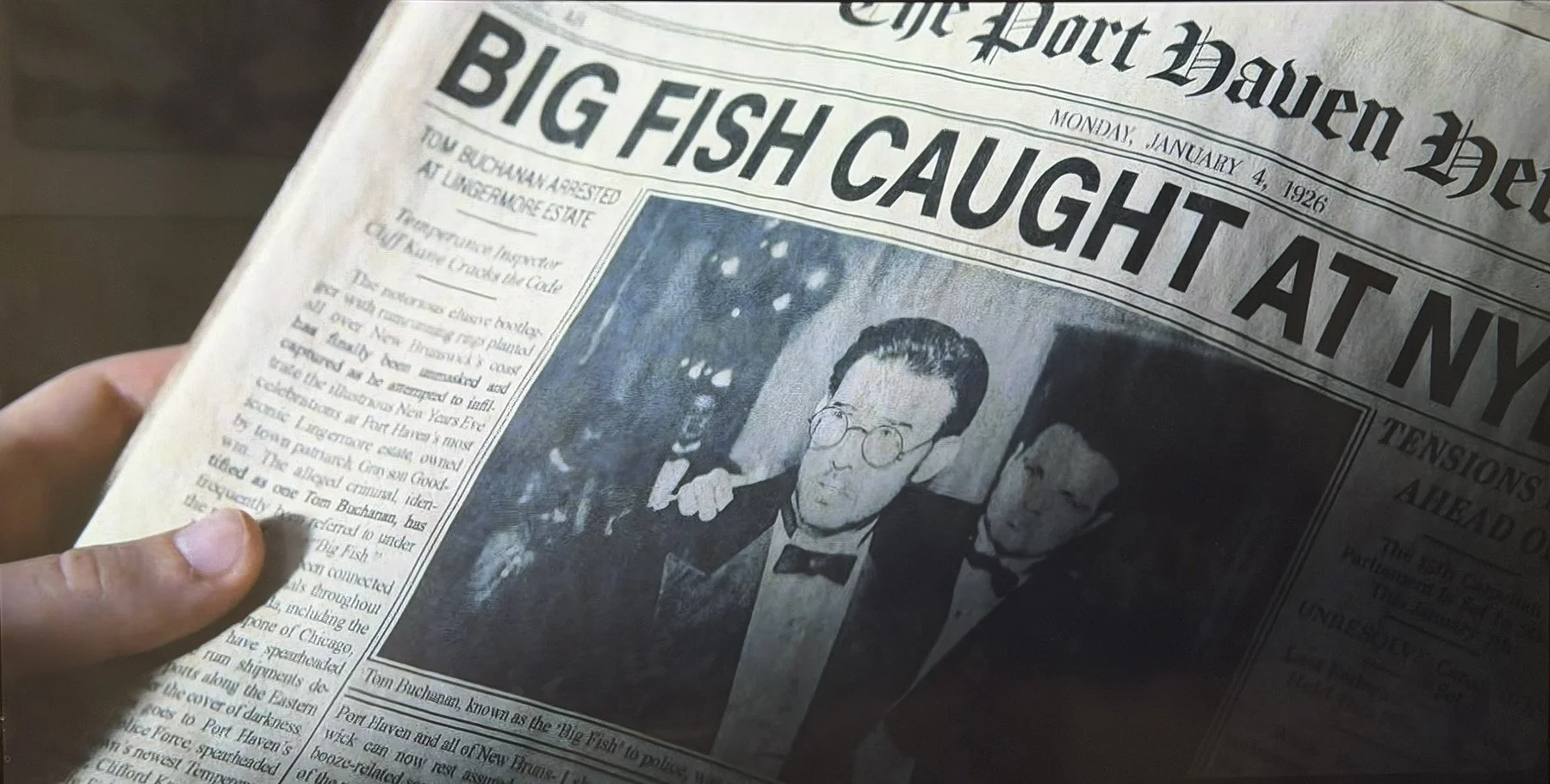  Evan Williams - Newspaper Headline - The Way Home Season 4   Elliot Augustine gets arrested on New Years Eve 