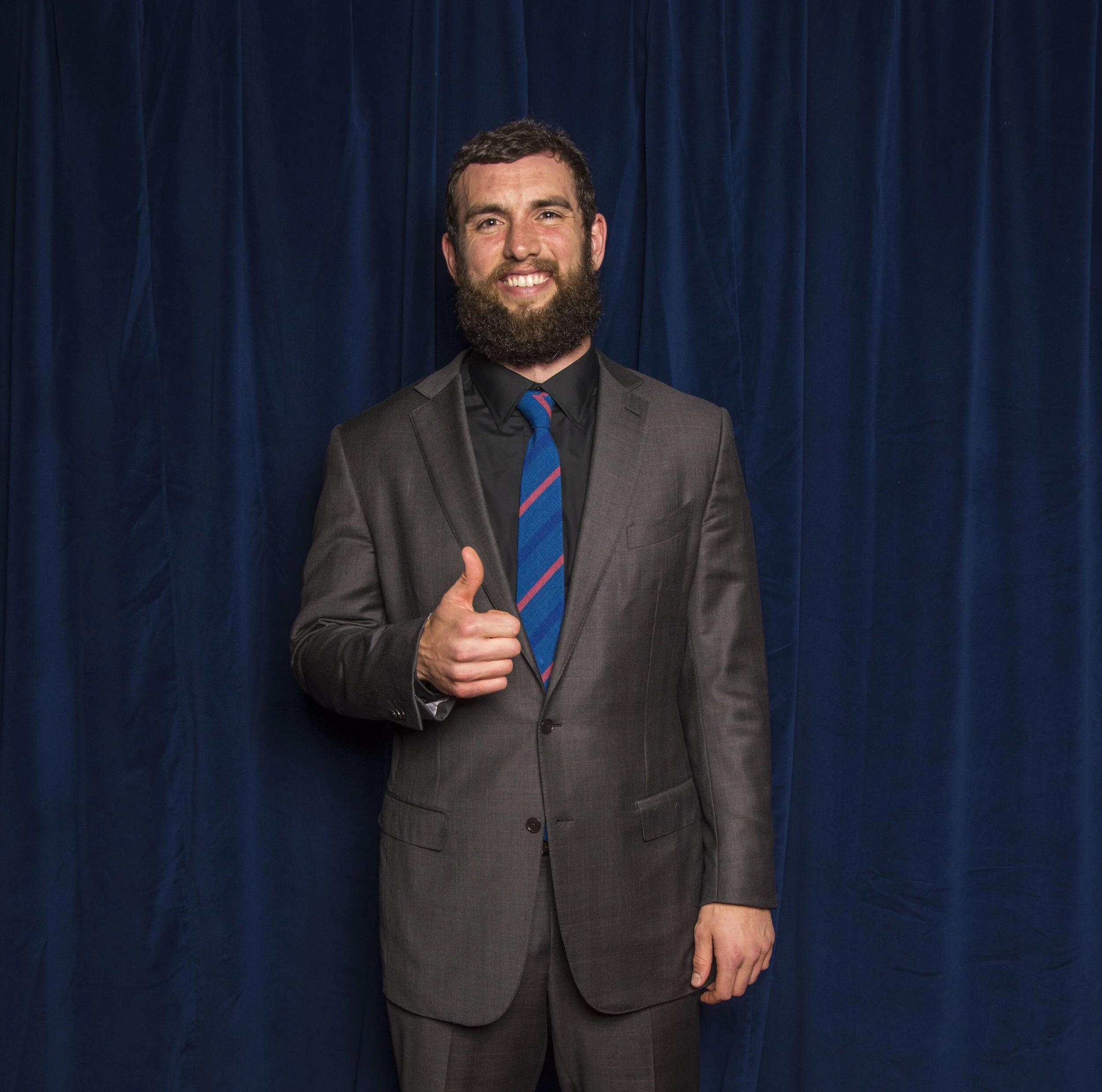  Stanford alum and Indianapolis Colts Quarterback Andrew Luck backstage after winning 2019 Comeback Player of the Year, in Atlanta. 