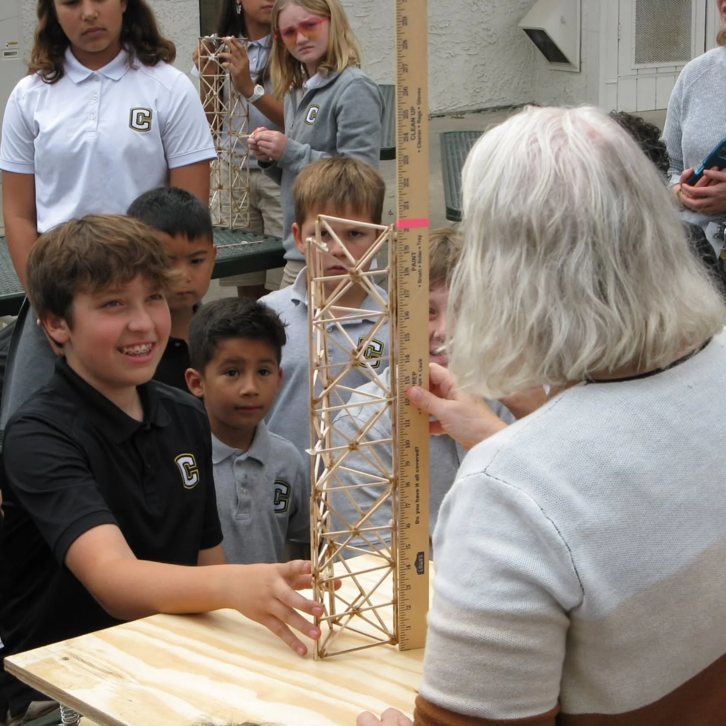 Shaking up science class with the 6th graders earthquake proof models!