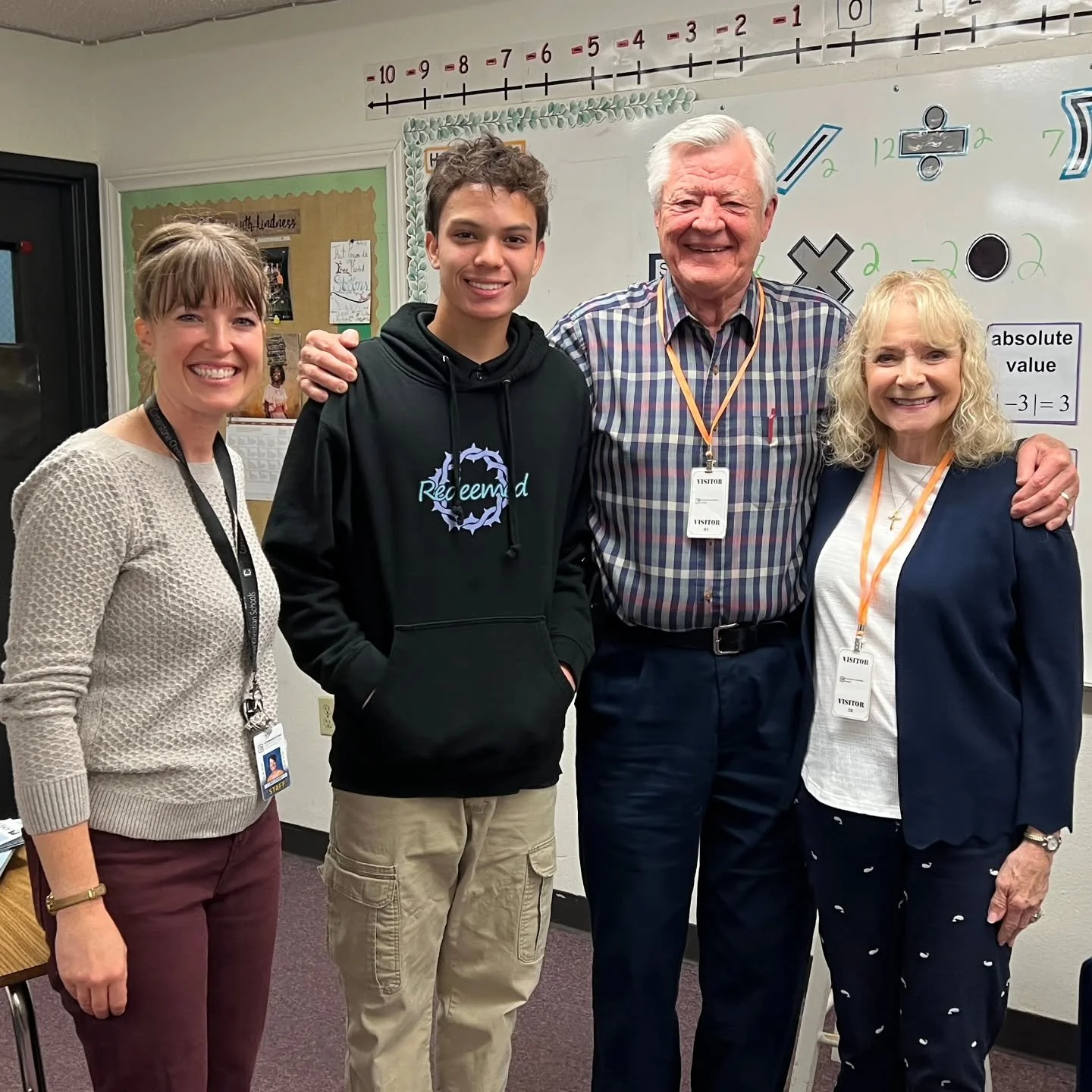 The 8th grade class was honored to be visited by one of our student's grandparents who came to talk about their work as medical missionaries in Nigeria, Honduras &amp; Mexico. &nbsp;David is a doctor &amp; Linda is a nurse. &nbsp;David has served in 
