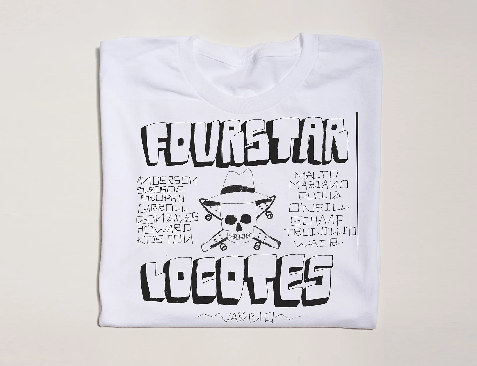 Hand drawn t-shirt graphic for Fourstar Clothing Company