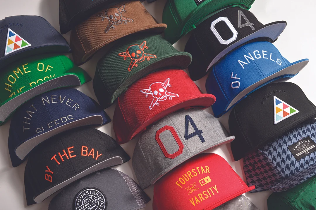 Various Fourstar Clothing headwear graphics