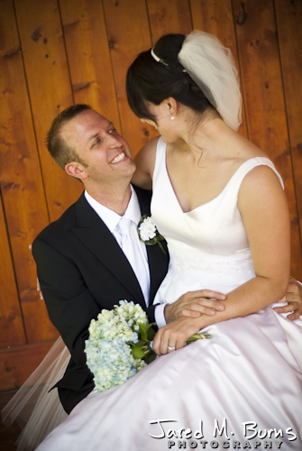 Mountain Springs Lodge Leavenworth Wedding Photographer - Happy Couple