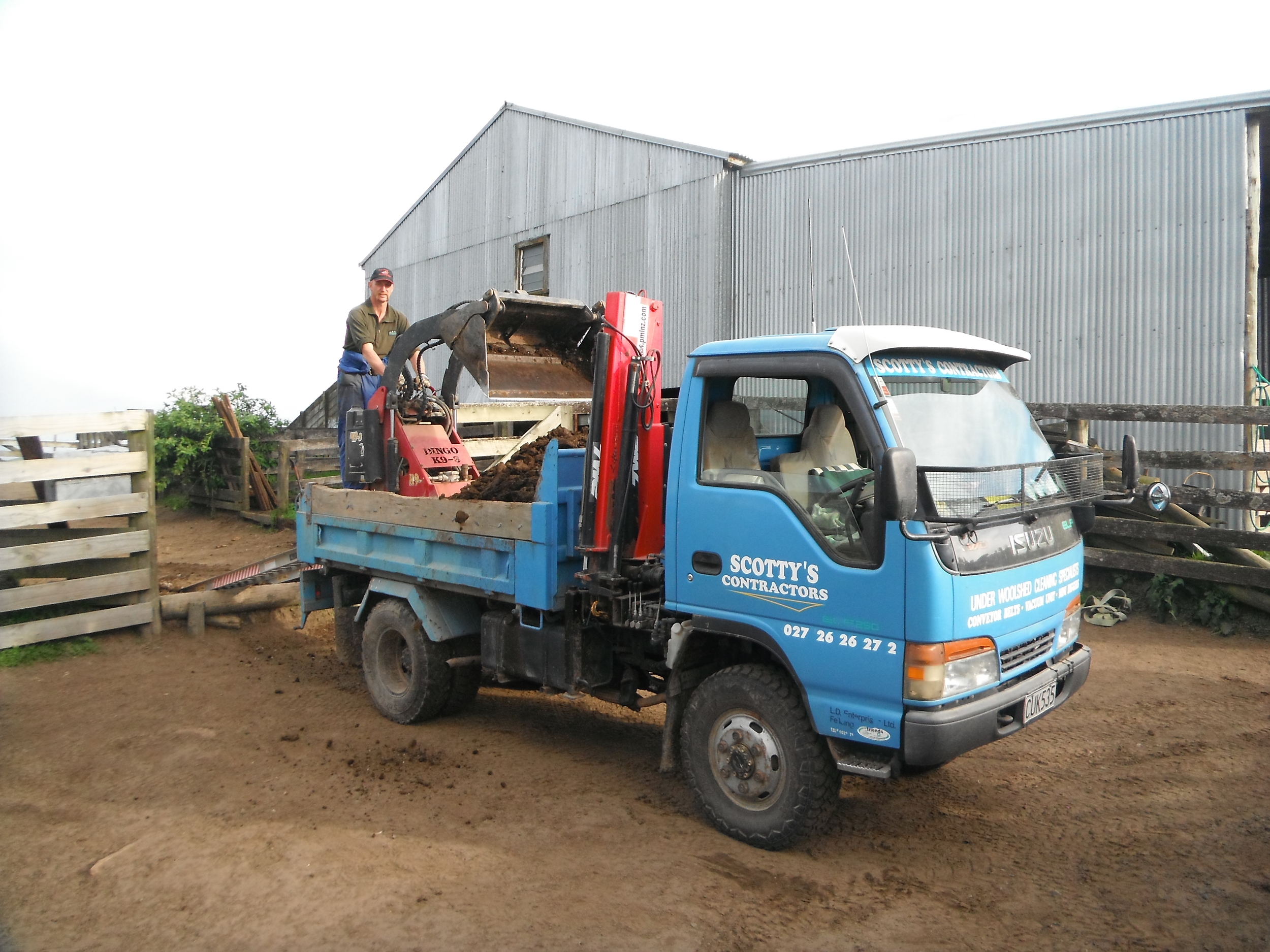 Emptying into the truck