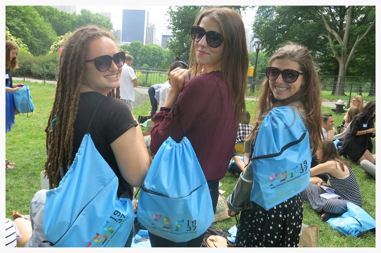 Some of our 2015 scholars sporting their brand new DVF sunglasses and FSF drawstring bags.