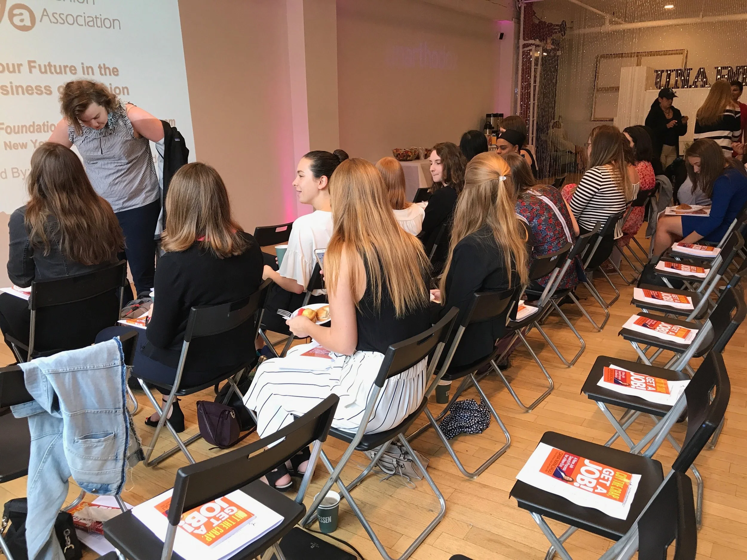Dana then led the scholars through the three major phases of searching for a job – setting your goal, doing your research, and applying and interviewing. When setting your goal, she stressed having specific details in mind. “You need to figure out what you’re looking for. Don’t be vague – define the functional area, industry, company type, company size, and location you are interested in,” she said. “Hiring managers want to hire people who are passionate about their jobs. When searching for positions to apply to, it’s okay to keep your options open. However, when approached by a recruiter for a specific company position, you need to show your relevance and passion for that exact position. You can present two paths you are interested in if needed, but it’s important to show confidence in the direction in which you want to head.” Dana then delivered some tips about résumé formatting, going over the standard resume layouts our scholars should be using, and optimum organization of the content. We then moved into LinkedIn etiquette. “When you connect with others on LinkedIn, be sure to do so on your computer, not on your phone. This way you are able to send a personalized message to each person you connect with,” she urged. “Doing so significantly raises the chances of your connection request being accepted.” Equipped with Dana’s advice, our scholars left feeling a lot better about the job search process than they did before the workshop. When it comes to looking for a job, you need to do your research, and properly prepare. If you give the job search process the attention and dedication it requires, you’re bound to see results.