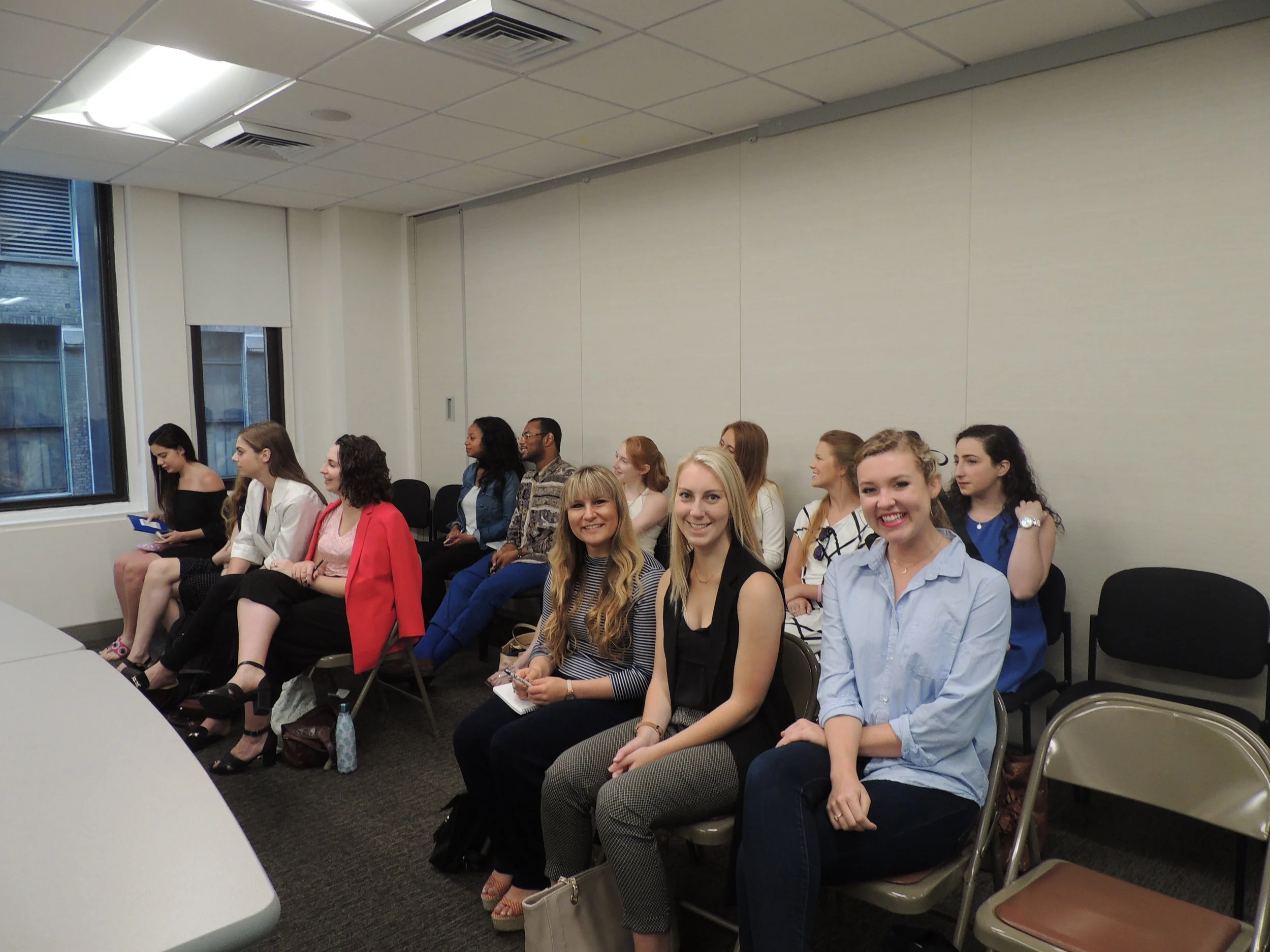 Internships are a remarkable learning tool for our scholars, and reflecting on past experiences in these positions can help shape career paths down the road. One scholar asked our alumni panel to discuss some of their personal likes and dislikes regarding their previous internship positions. “I always really wanted to go into fashion,” Meghan said. “I studied fashion merchandising in college and was set on going into buying. I worked at LeSportSac with their buying team and loved it. I was able to be hands on and get deeply involved in the process. However, I also learned that buying was not for me. My direct supervisor taught me so much, and is still one of my mentors to this day. I wrote down everything that I learned while there, and used it to help me with school projects, and with life. I would advise you to write everything down and ask every question that comes to mind.” Shota went on to add some of the lessons he gleaned from his internship experiences. “You should remember that you are not necessarily married to a specific internship position,” he advised. “I started working at a company that ran hospitals for my first internship. While I knew I didn’t want to stay within that industry, I took the job because it was there, and ended up actually thoroughly enjoying it. Internships are for getting experience. No one is going to think that you are only good at working in one industry because you were employed there for eight weeks one summer. Recruiters look for potential. If your past employers feel you to have been a great worker and recommend you, you have the potential to work anywhere. For this reason, never burn any bridges. You never know whose help you are going to need, or what other areas people are involved in. Never burn bridges.”