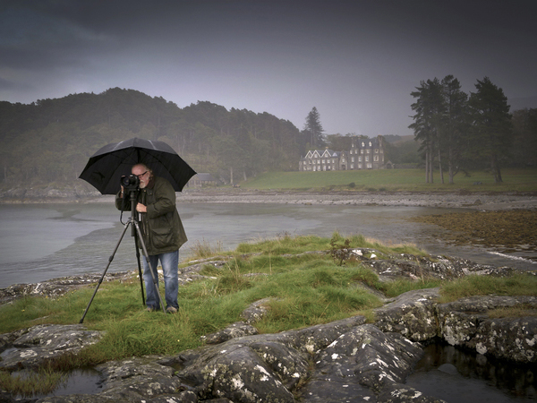 Above is the older, but not neccesarily wiser, version during a recent shoot for Conde Nast Traveller magazine on the West coast of Scotland.
