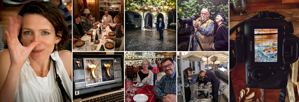 Workshop participants enjoy hands-on photography and post-processing instruction and delicious food