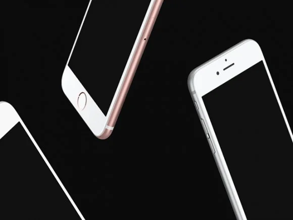 Floating iPhone mockups