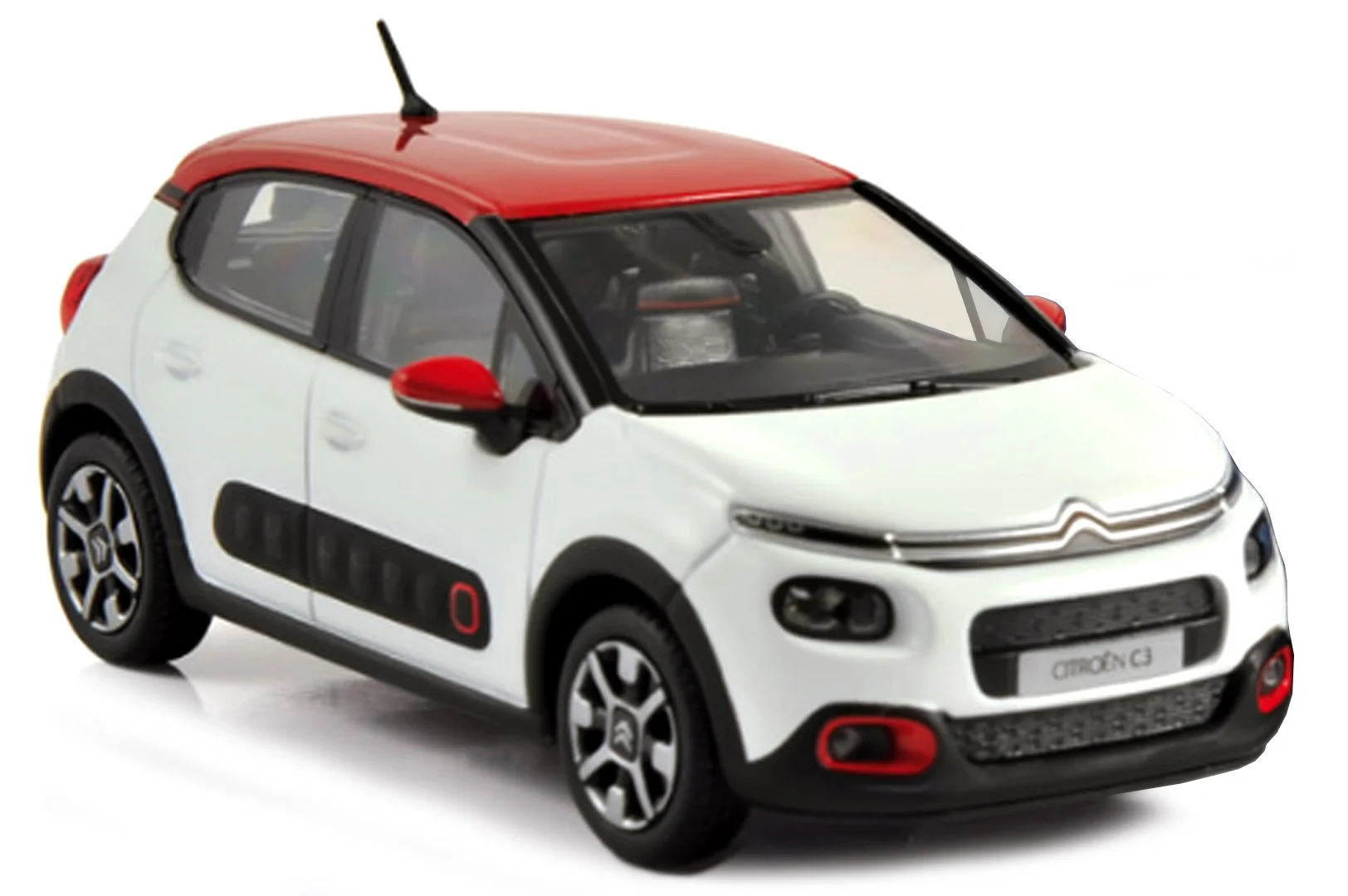 155267 Citroën C3 2016, Banquisewit/rood, Norev