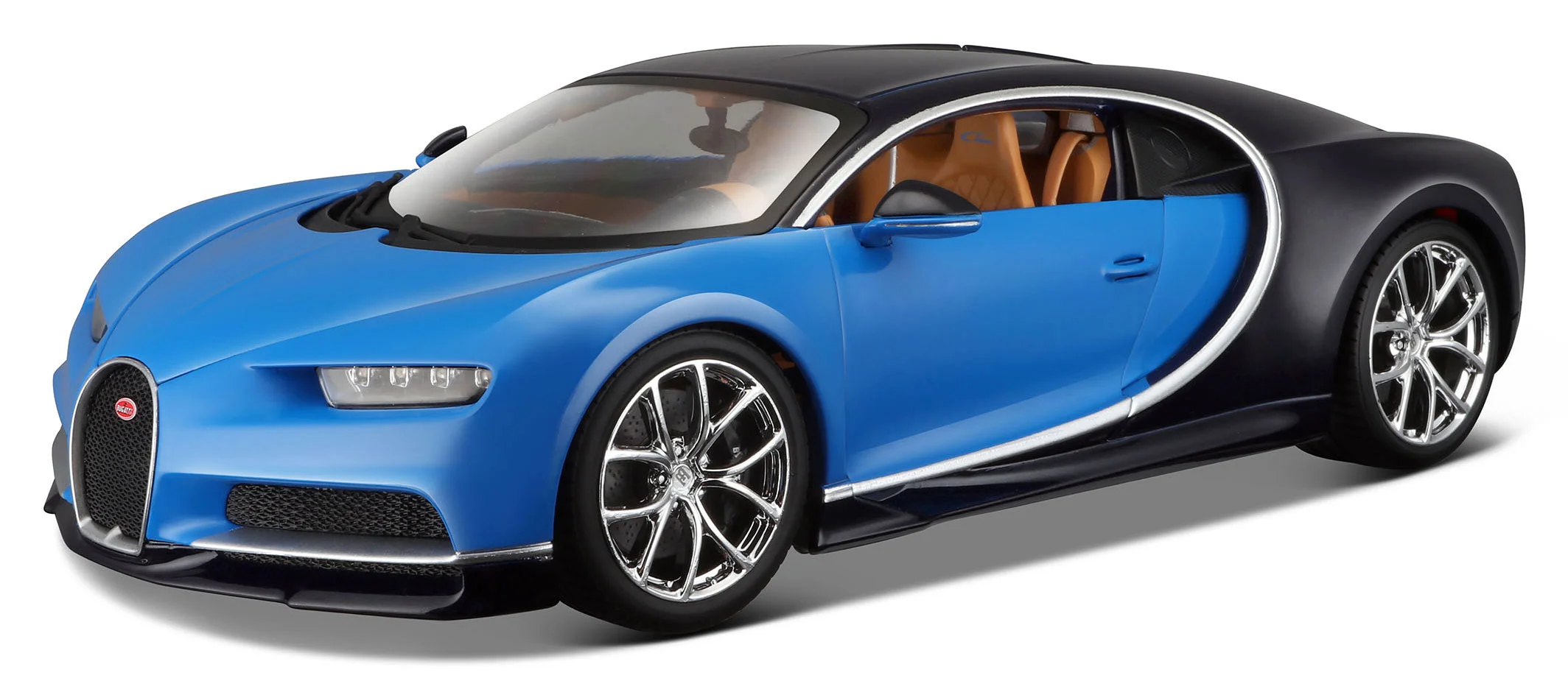 18-11040B Bugatti Chiron blauw/zwart, Bburago