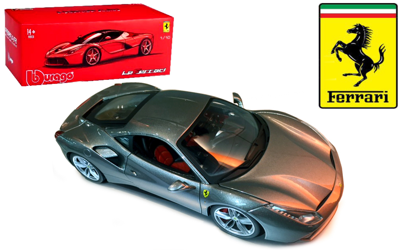 18-16905G Ferrari 488 GTB, grijs, Bburago