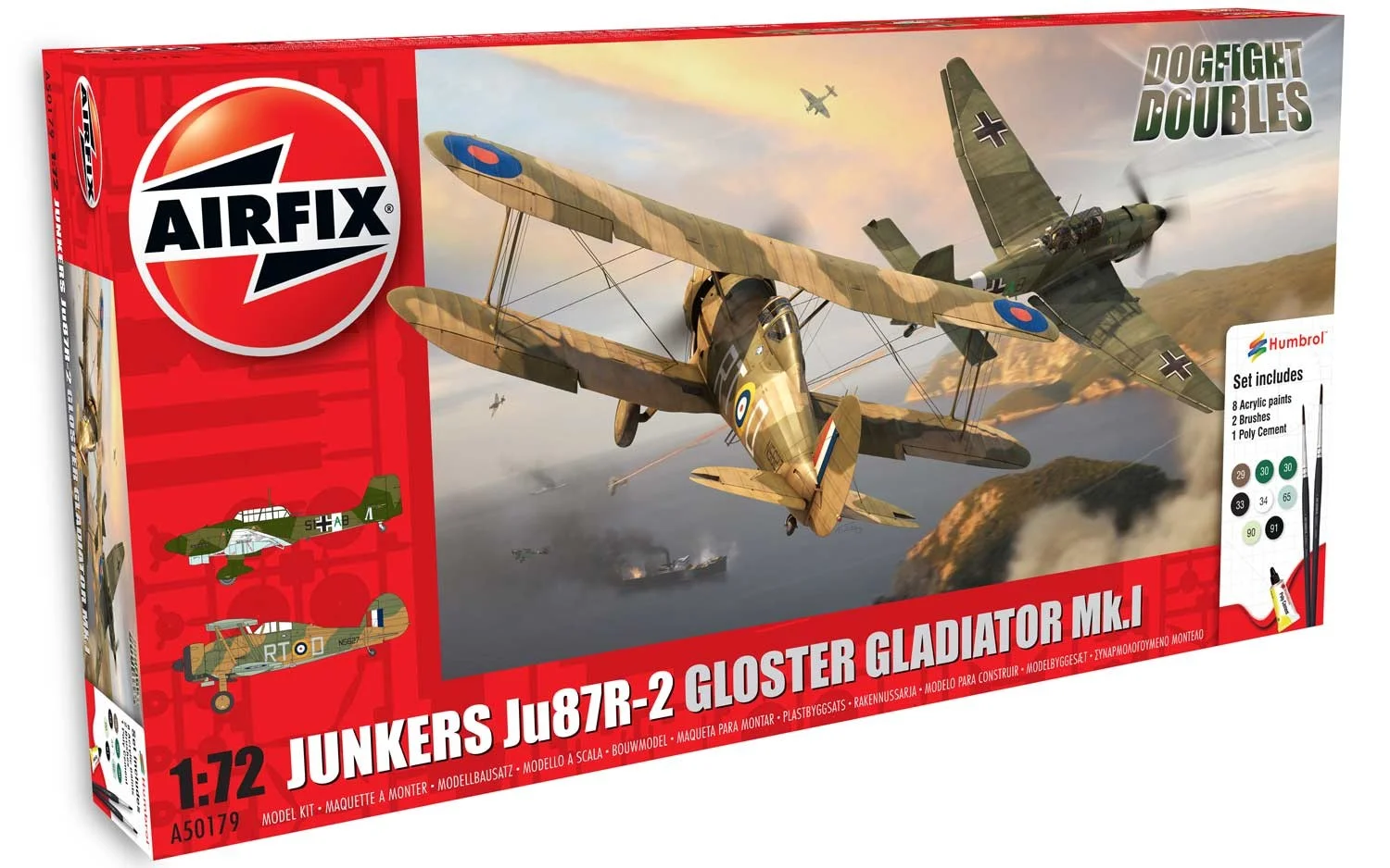 Airfix: 50179 Junkers Ju87R-2 vs Gloster Gladiator Mk.I