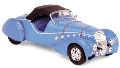 473206 Peugeot 302 Darl'Mat Roadster 1937, blauw met., Norev