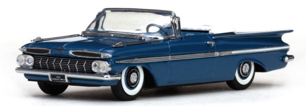 36230 1959 Chevrolet Impala Open Convertible, Harbor Blue, Vitesse