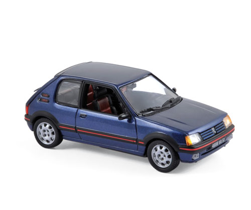 471704 Peugeot 205 GTi, 1992, Miamiblauw, Norev