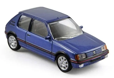 310504 Peugeot 205 GTi 1988, met. blauw, Norev