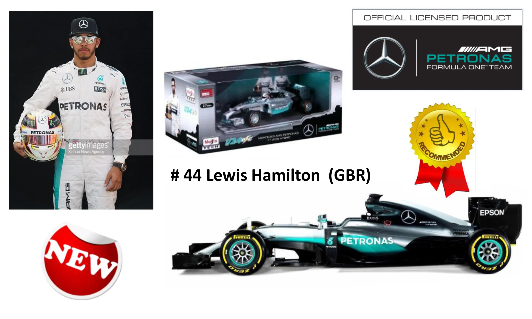 18-18001 Mercedes F1 W07 Hybrid Lewis Hamilton/