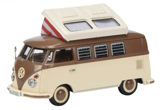 450369700 VW T1 Campingbus, beige/bruin, Schuco