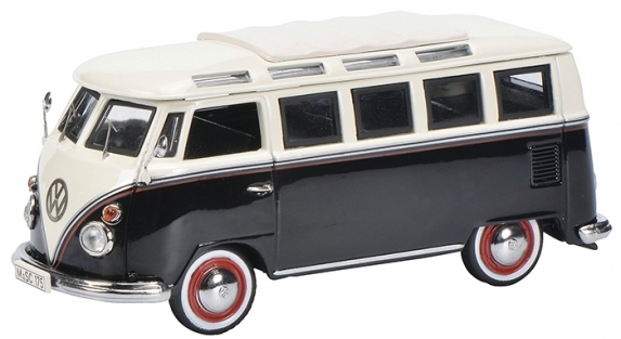 450369600 VW T1 Samba Bus, zwart/wit, Schuco