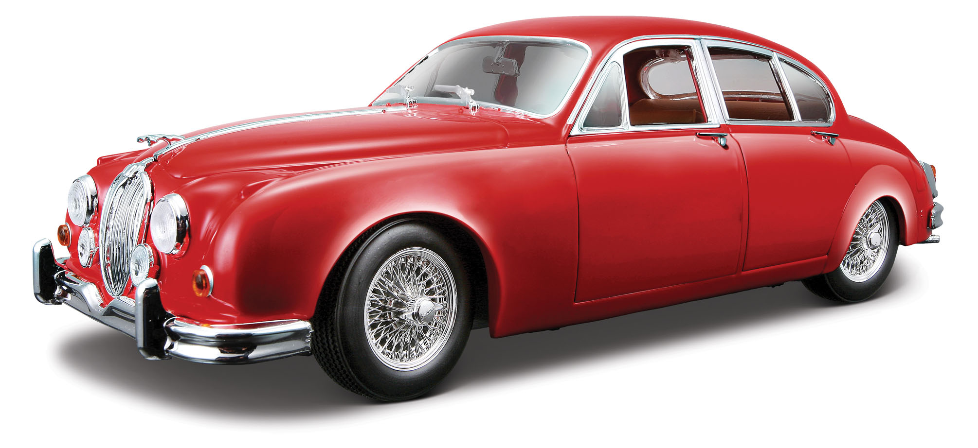 18-12009 Jaguar MkII 1959, rood, Bburago