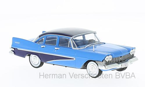 WB222 Plymouth Savoy, lichtblauw/donkerblauw, Whitebox
