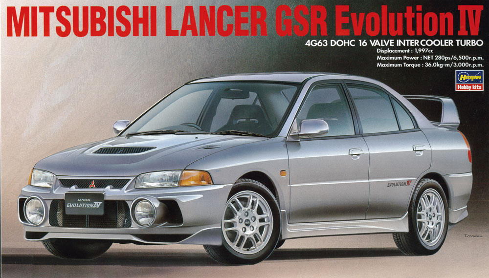 20257 Mitsubishi Lancer GSR Evolution IV, Hasegawa, Schaal 1/24