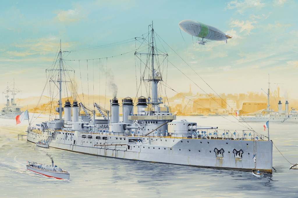 86504 French Navy Pre-Dreadnaught Battleship Voltaire, Schaal 1/350