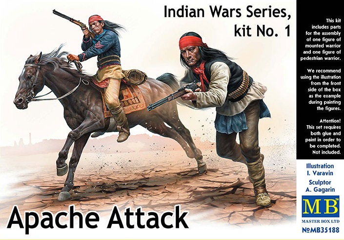 35188 Indian Wars series 1, Apache Attack, MB, Schaal 1/35