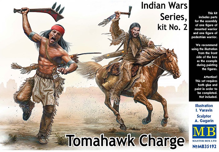 35192 Indian Wars series 2: Tomahawk Charge, MB, Schaal 1/35