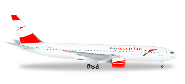 530132 Boeing 777-200 "Austrian, Servus Hong Kong", Herpa Wings