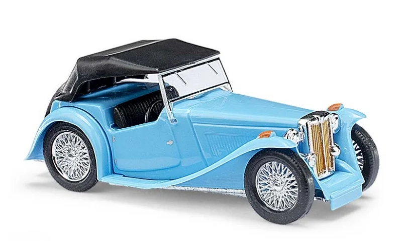45912 MG Midget TC, Cabrio gesloten, blauw, Busch