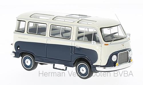 46695 Ford Taunus Transit Panoramabus, blauw/wit, Neoscale Models