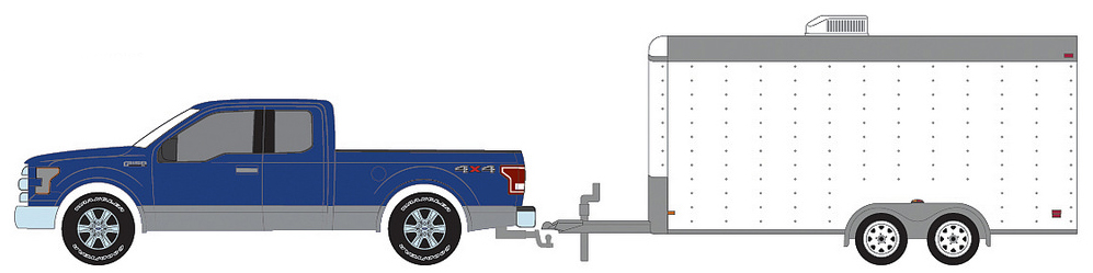 32091 2015 Ford F-150 + Trailer, Greenlight