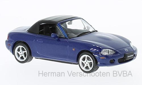 F43-008 Mazda MX-5 Roadster 2001, met. blauw, First 1:43 Models