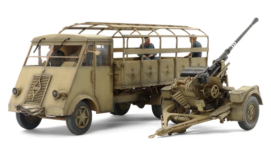 32410 German 3.2ton Truck AHN w/3.7cm FLAK 37 AA Gun, Tamiya