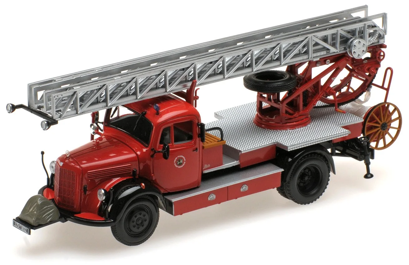 439350080 Mercedes-Benz L3500 DL17 1950 "Feuerwehr Bensheim", Minichamps