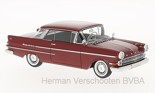 47030 Opel Kapitän P 2.6 Coupé Autenrieth, donkerrood, Neoscale Models