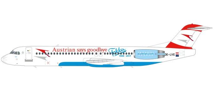559027 Fokker 100 "Austrian Airlines Goodbye Fokker", Herpa Wings
