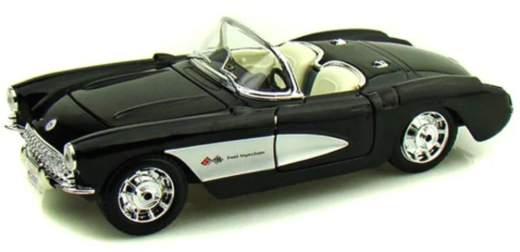 31139Z 1957 Chevrolet Corvette, zwart, Maisto