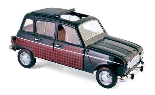 185242 Renault 4 Parisienne 1964, zwart & rood, Norev