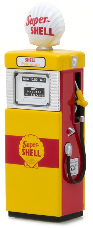14030-B Shell oil Gas pump, Greenlight