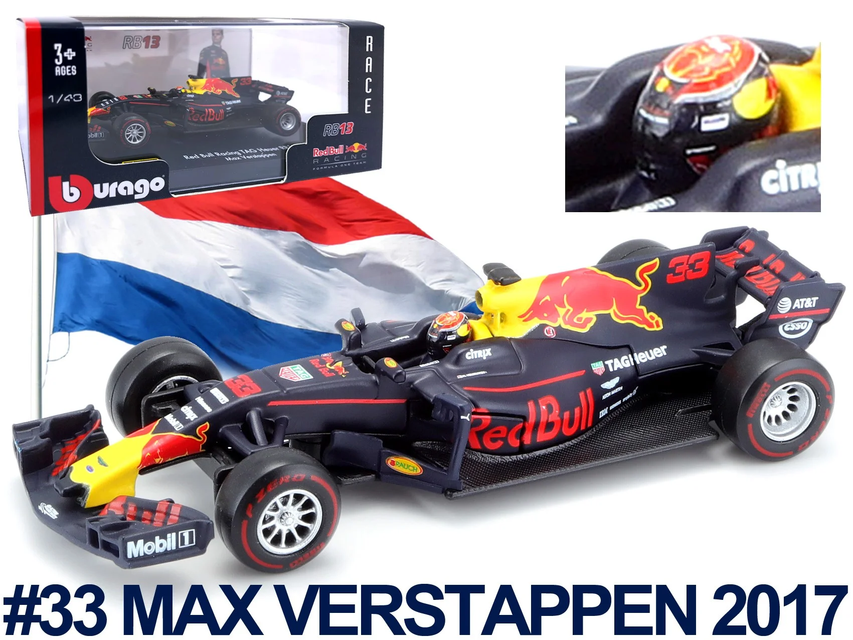 18-38042 Red Bull RB13 F1 #33 "Max Verstappen 2017", Bburago