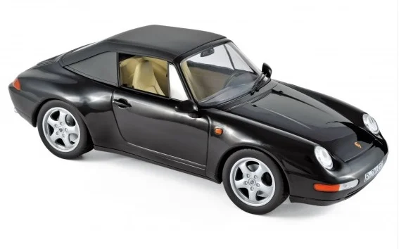 187595 Porsche 911 Carrera Cabriolet 1993, zwart, Norev